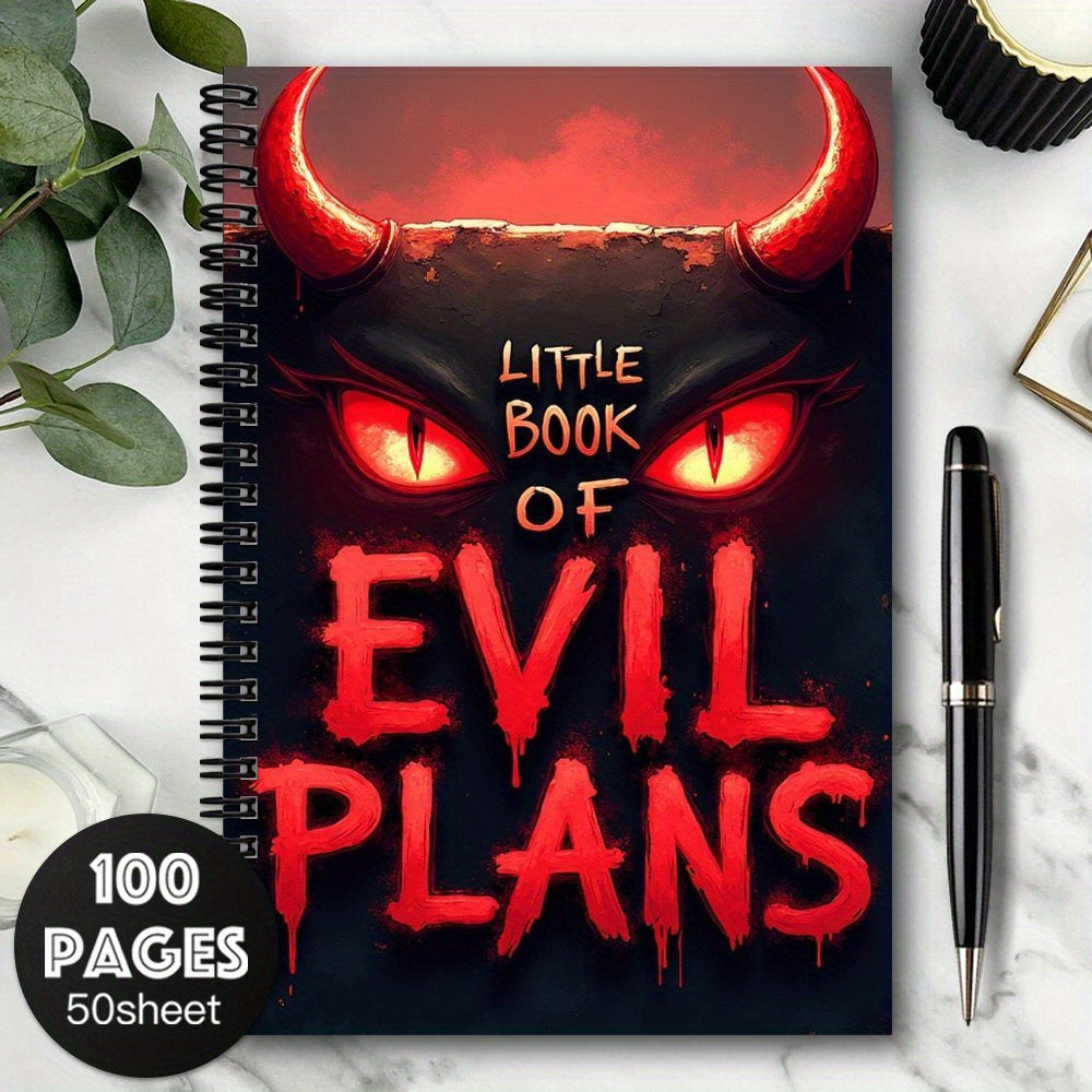 Evil Plan Toroidal Spiral Notebook Journal School Office Supplies