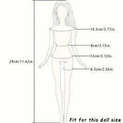 45pcs Doll Clothes And Accessories 10 Pairs Of Shoes 10 Packs Of 20 Jewelry