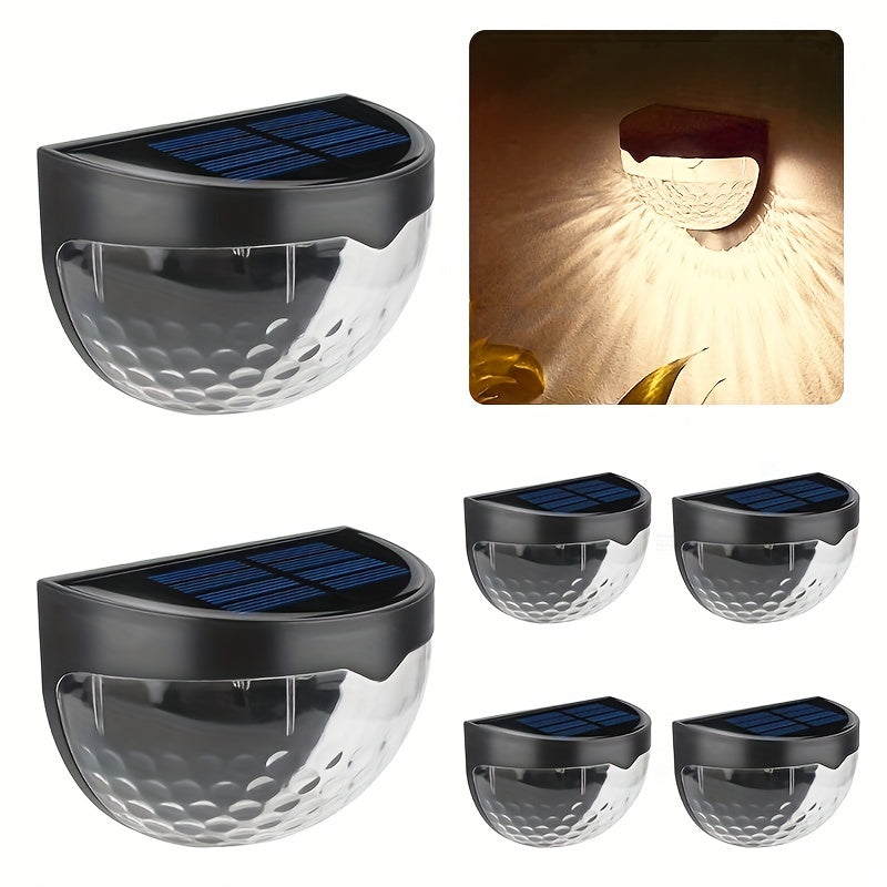 2pcs Solar Fence Lights Outdoor Waterproof LED Solar Wall Lights