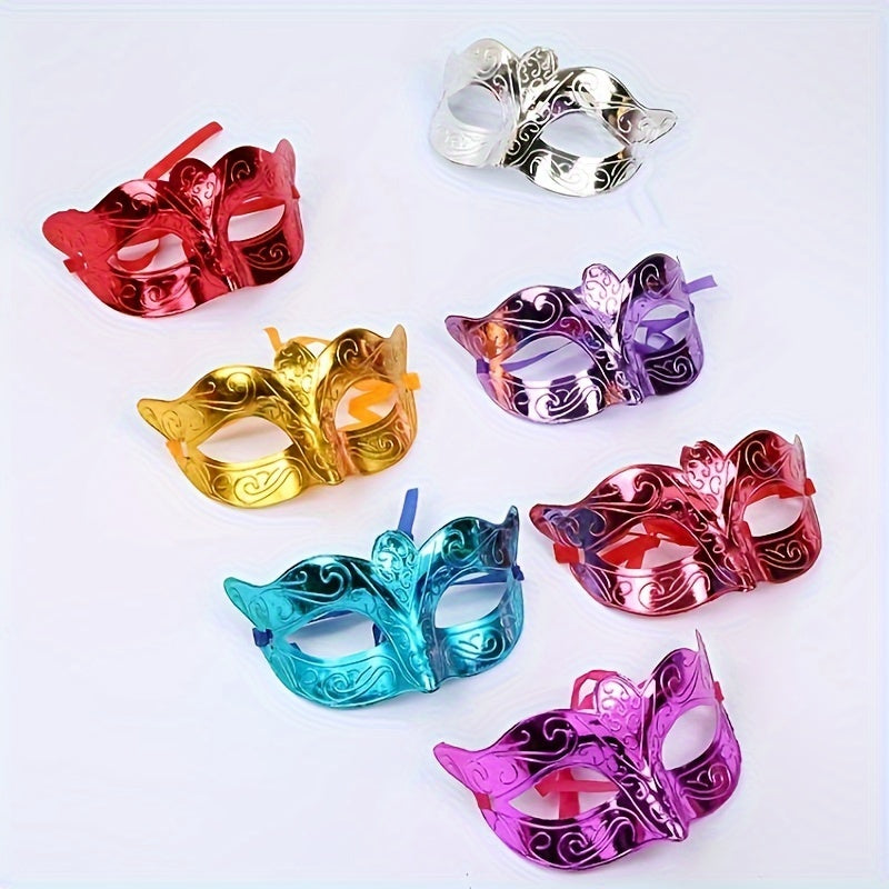 6pcs Vintage Half Face Masks for Festive Parties