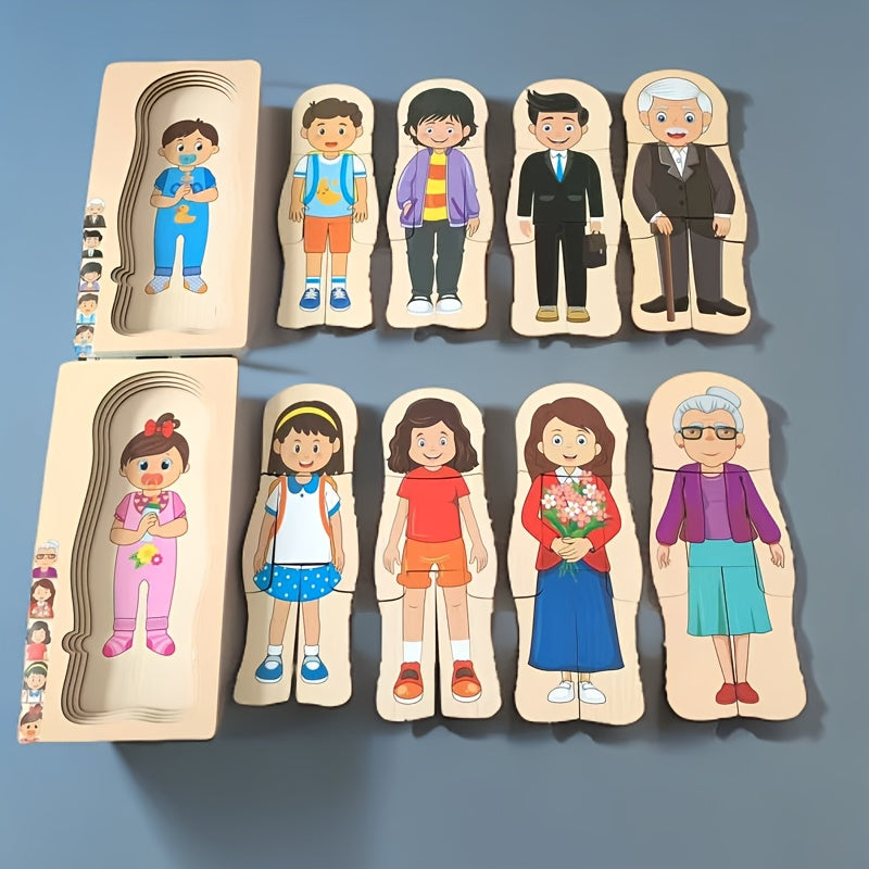 Wooden Puzzle Pretend Play Toy for Cognitive Development