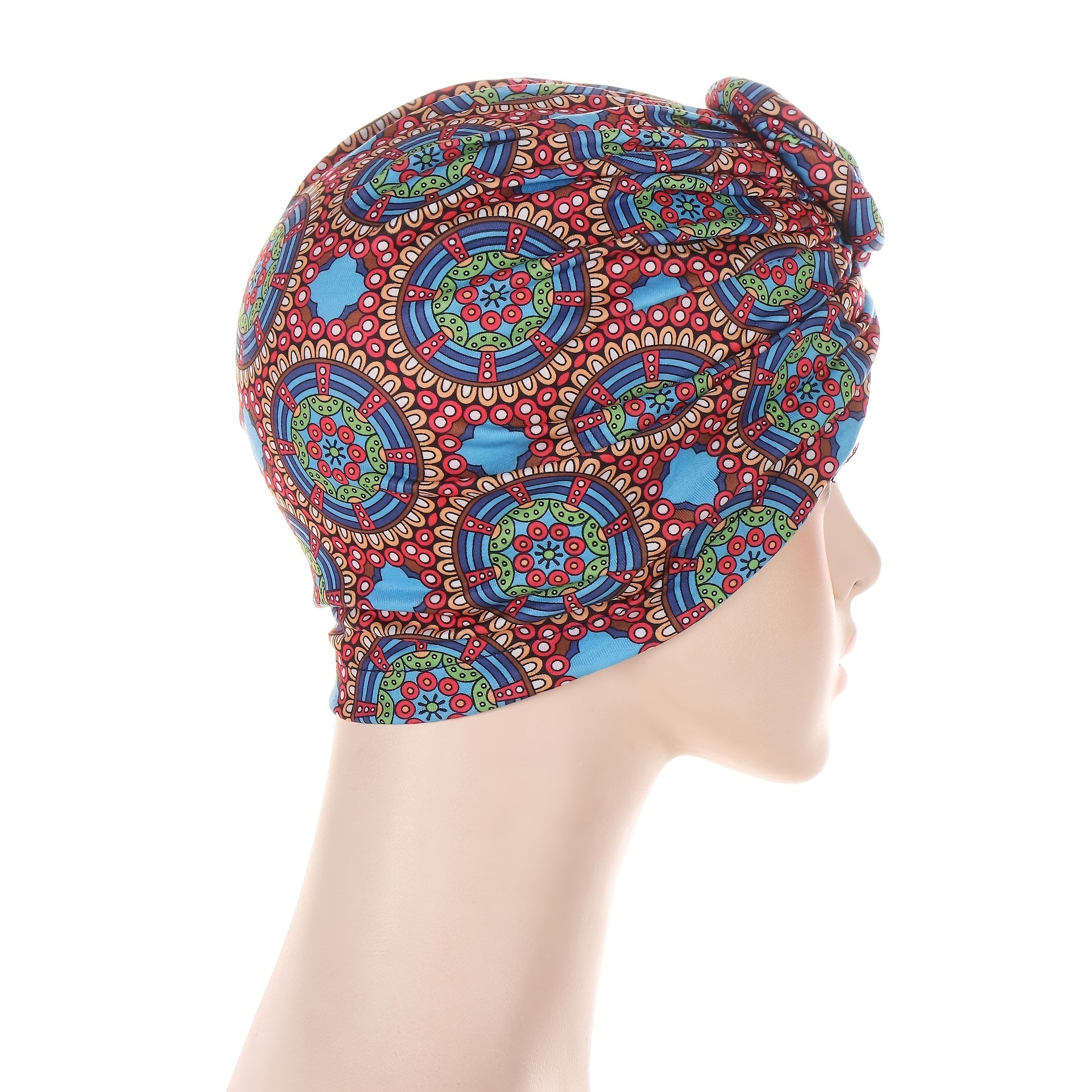Multicolor Snail Print Turban Hat for Women