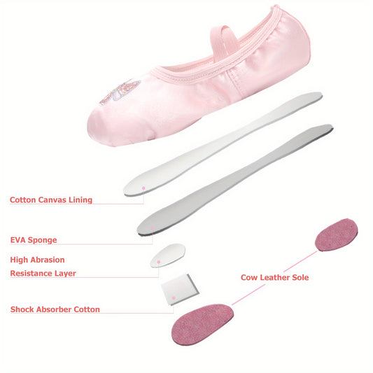 Girl's Pink Backless Soft Dance Shoes Comfy Non Slip