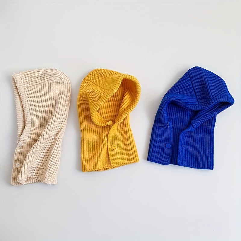 Kids Shawl Cap Head Cap Bib Conjoined Cap