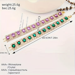 Square Artificial Diamond Gemstone Bracelet