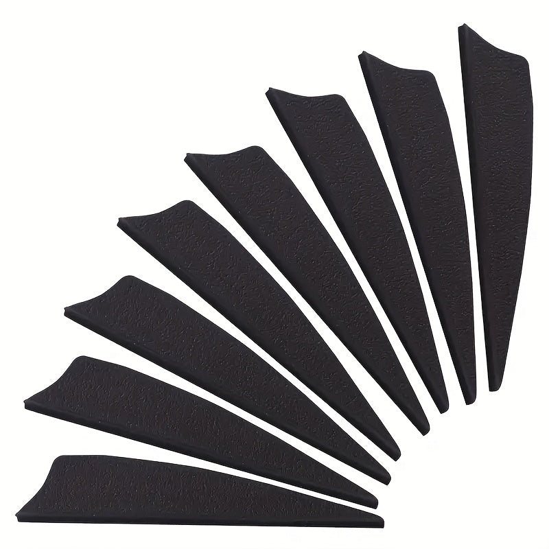 12pcs Archery Arrow Feather 6 Vanes Fletches Plastic Feathers For Arrows Fletchi