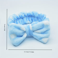 Polka Dot Bow Headband for Face Washing Skincare Spa