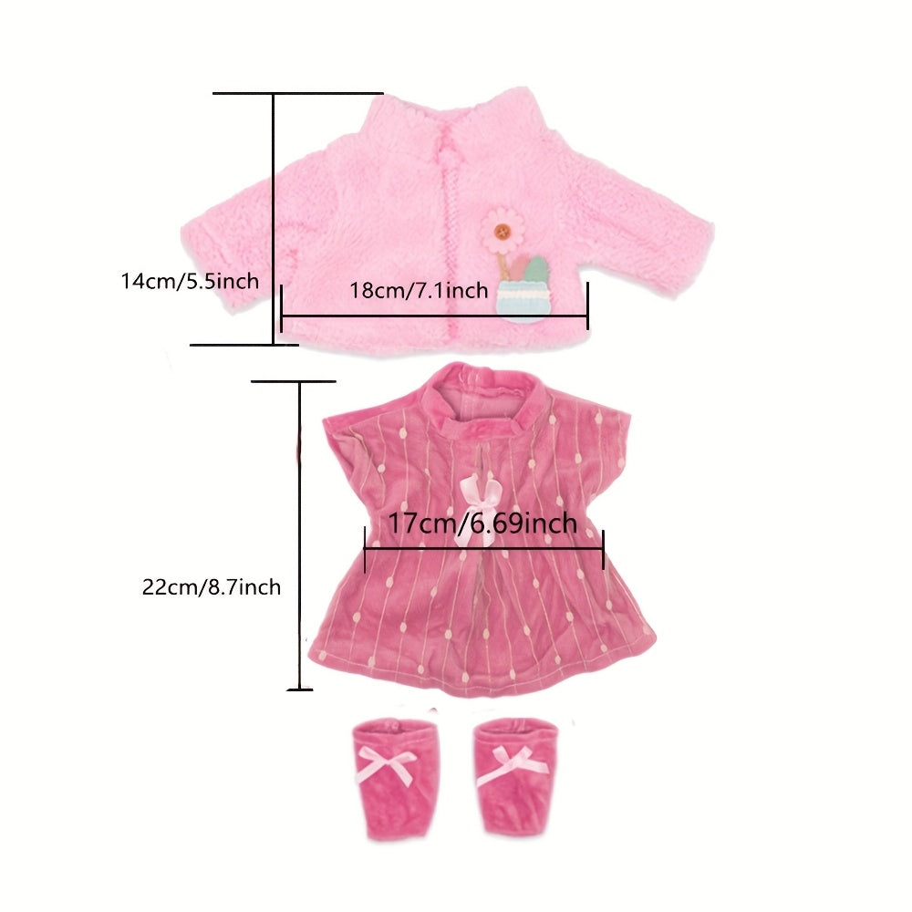 Pink Doll Clothes Set for 17 Inch Dolls