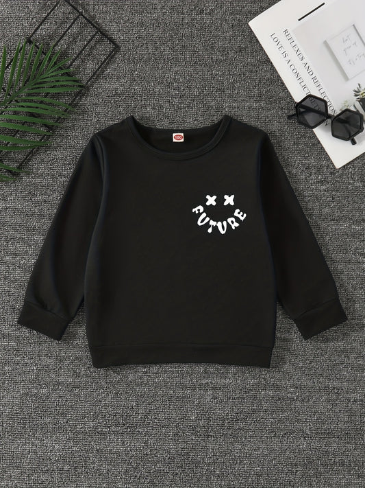 Boys Casual Pullover Sweatshirt Long Sleeve Crew Neck Tops