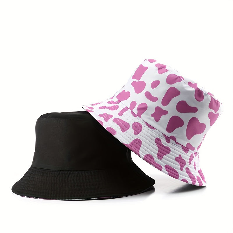 Sunscreen Sunshade Bucket Hat Outdoor Sports Cow Striped Basin Hat