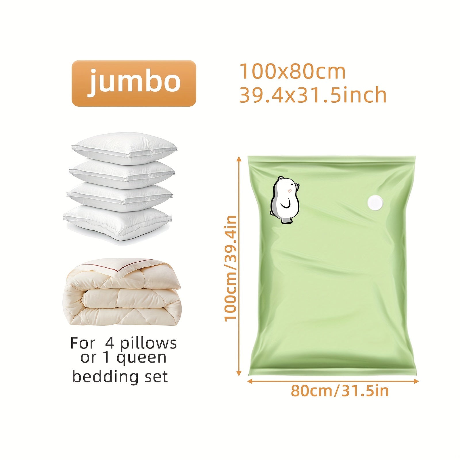 Vacuum Compression Storage Bag for Clothes Blankets Leggings