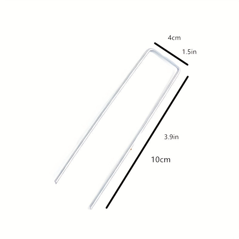 50pcs Heavy Duty U Shaped Garden Stakes for Weed Fabric & Tents