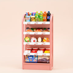 Mini Supermarket Shelf Food Play Set