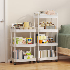 Function Wheeled Mobile Storage Rack Layer Book Storage Trolley