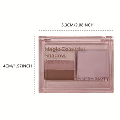 Matte 4-Color Eyeshadow Blush Palette Brown Coral Nude Milk Tea Natural