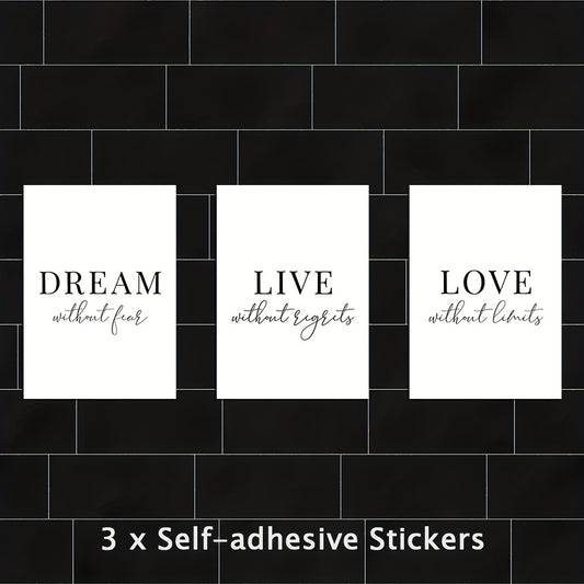 Motivational Quotes Stickers - Fearless Love Dream Big