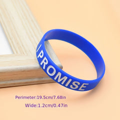 Letter Graphic Silicone Bracelets for Basketball Fans
