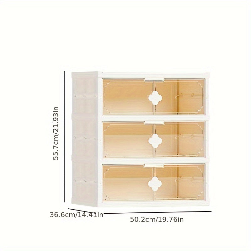 Dustproof Shoe Storage Rack Foldable Plastic Sneaker Organizer