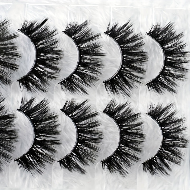 5 Pairs Thick Curling False Eyelashes Stage Makeup Double Eyes Flying Style