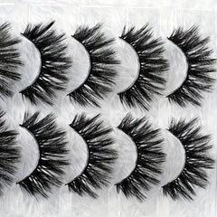 5 Pairs Thick Curling False Eyelashes Stage Makeup Double Eyes Flying Style
