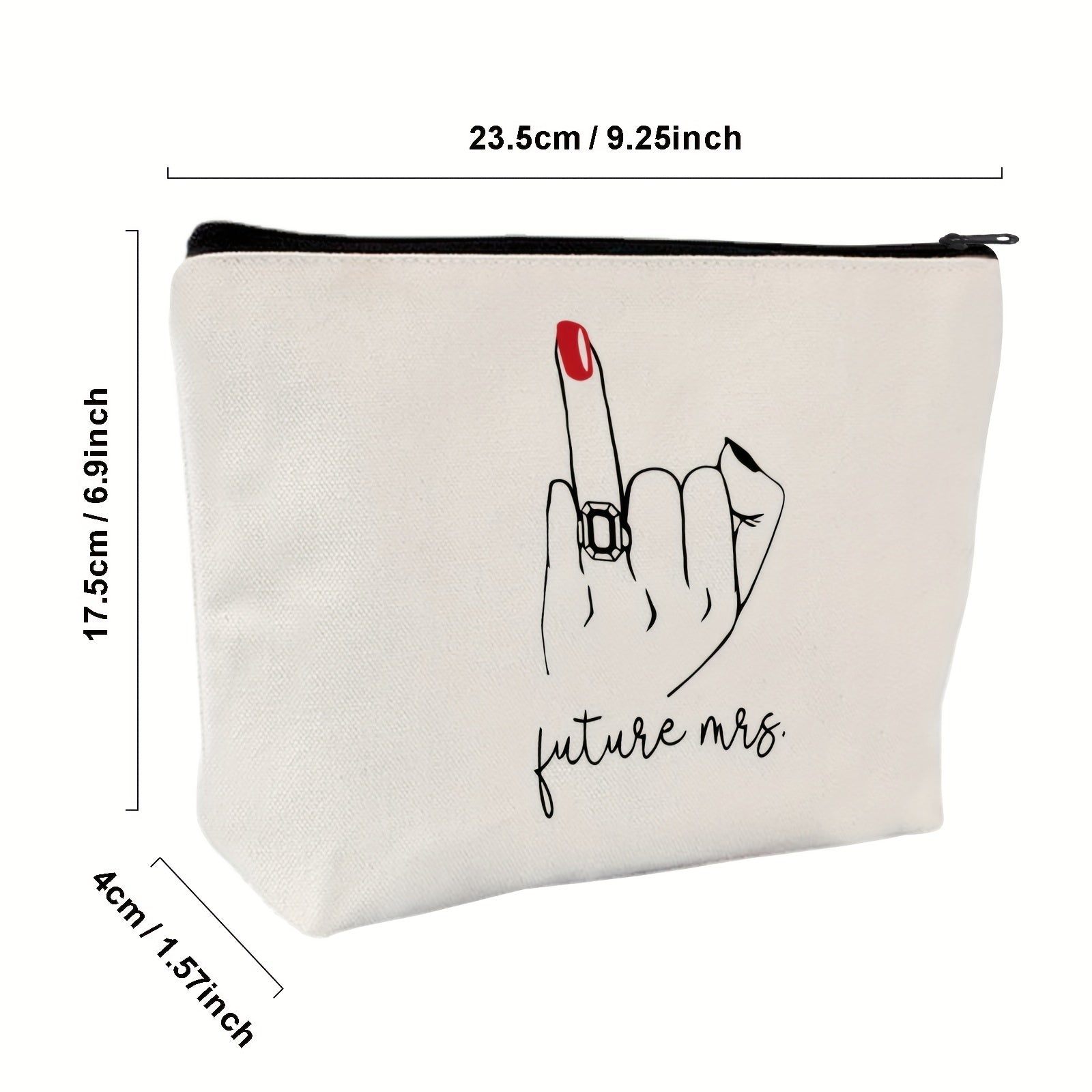 Future Mrs Makeup Bag Travel Pouch Gift For Women Bride To Be Newly Engaged