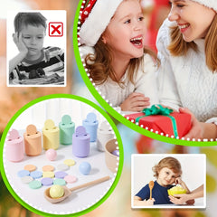 Wooden Sorting & Counting Game Educational Toy Improves Hand Eye Coordination