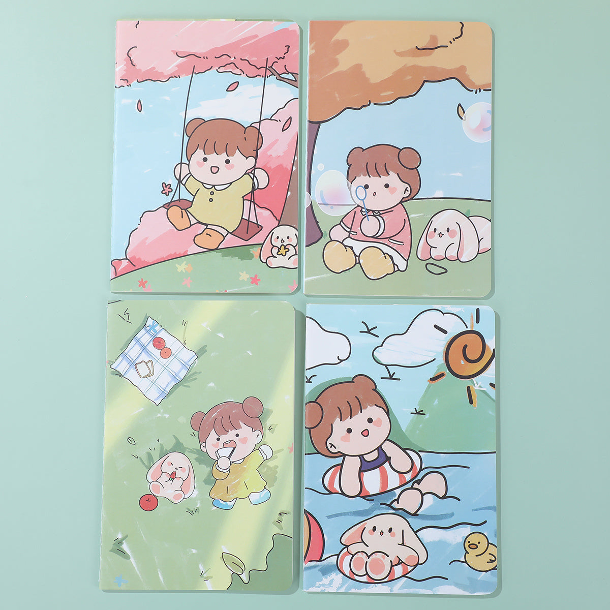 Cute Cartoon Girl Notebook