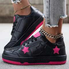 Star Pattern Board Shoes Women's Casual Anti Slip Sport Shoes