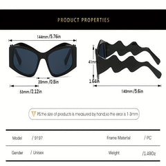 Wrap Around Sunglasses For Women Men Block Geometric Frame Glasses