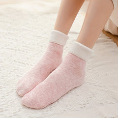 6 Pairs Plush Lined Socks for Women