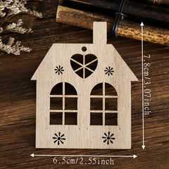 10pcs Nativity Wooden Embellishment Xmas Tree Cutouts