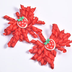 Cute Strawberry Hair Clips for Kids in 3 Sizes