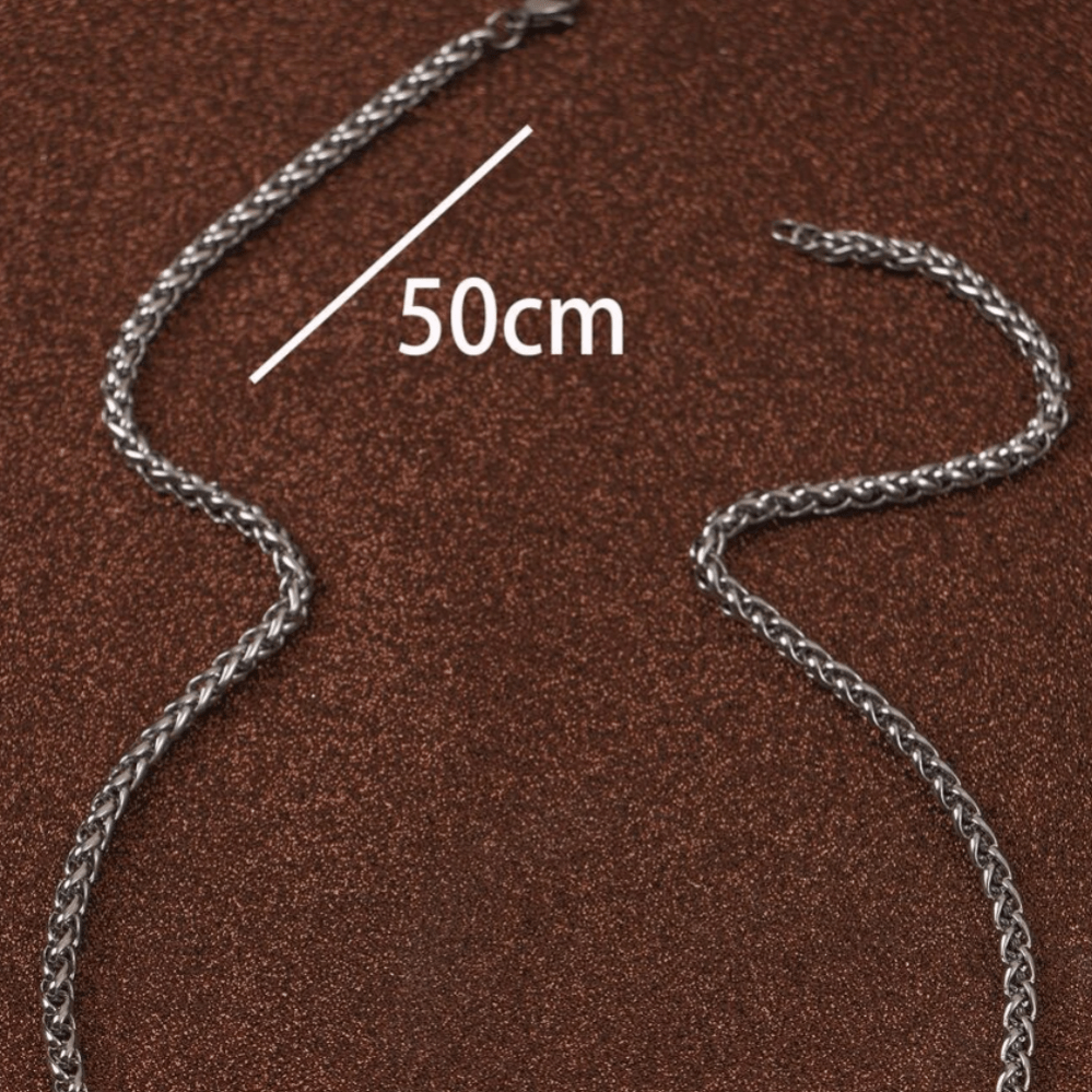 Men's Long Sleeve T Shirt Chain Silver Hip Hop Rock Necklace