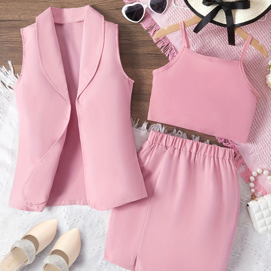 Toddler Girls Business Style Dress Three piece Set