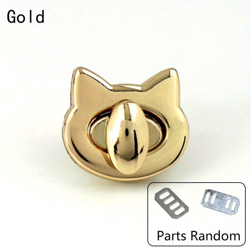 Cat Head Metal Buckle Twist Lock Turn Lock For Bag Handbag DIY Hardware