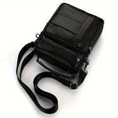 Vintage Style Unisex Messenger Bag with Zipper Closure