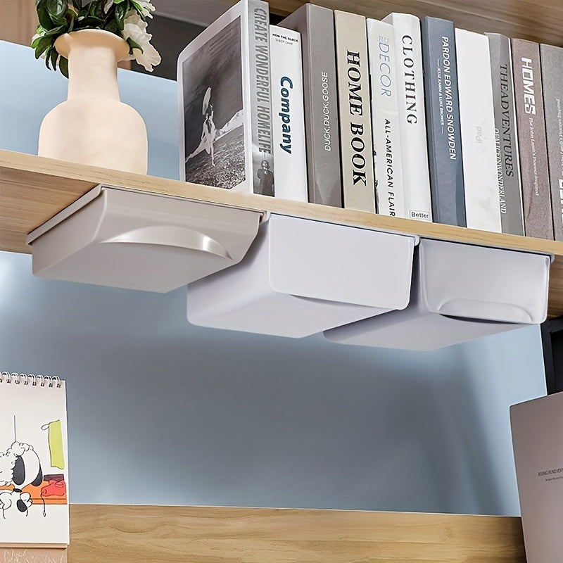 Under Desk Storage Drawer Self Adhesive Pencil Tray for Office