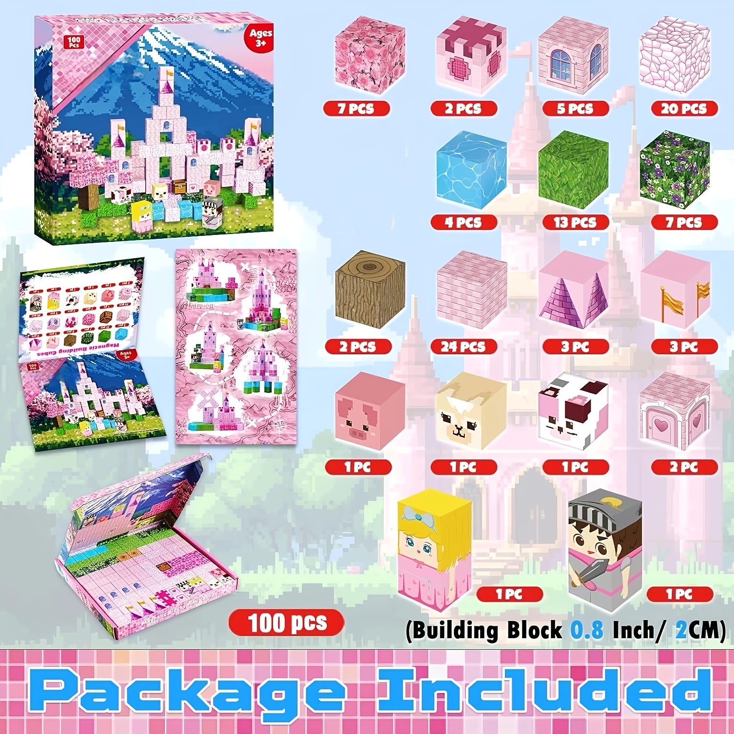 Princess Castle Garden DIY Creative World Building Toy