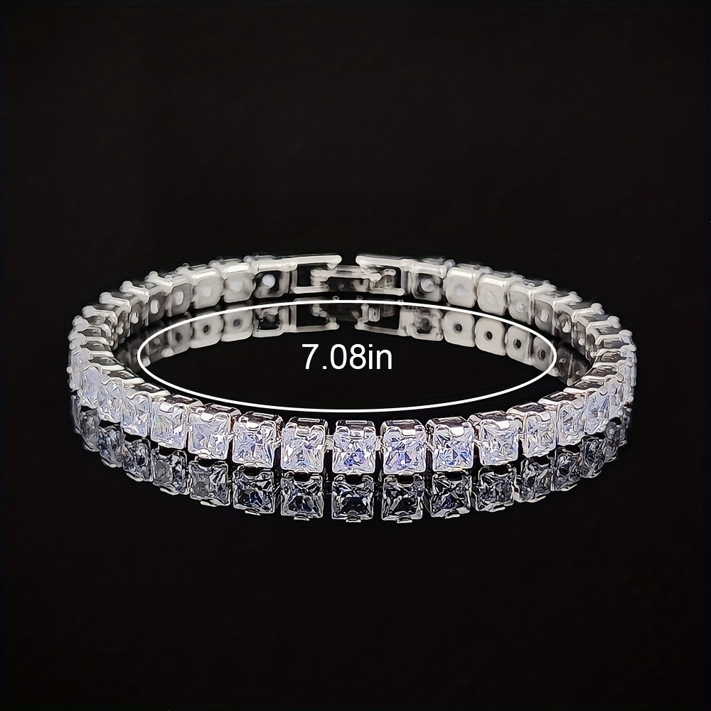 Zircon Tennis Bracelet for Women - Anniversary Gift Jewelry