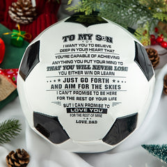 Soccer Ball 'Dad Mom To Son I Love You' Print