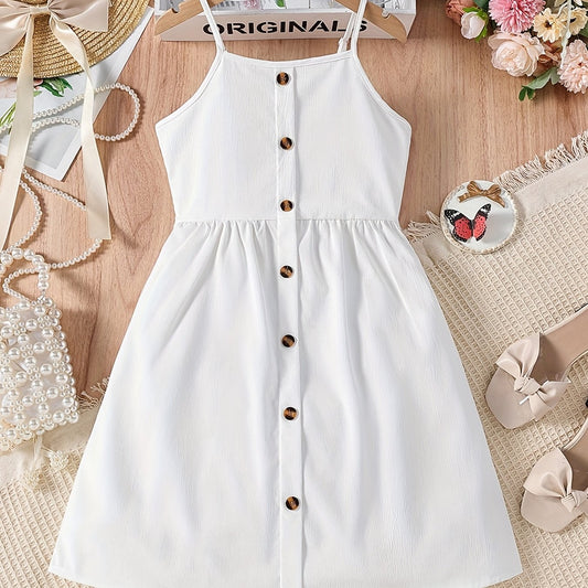 Toddler Girls Adjustable Cami Princess Dress for Party Beach Vacation