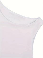 Y2K Solid Crop Tank Top Sleeveless Summer Tank