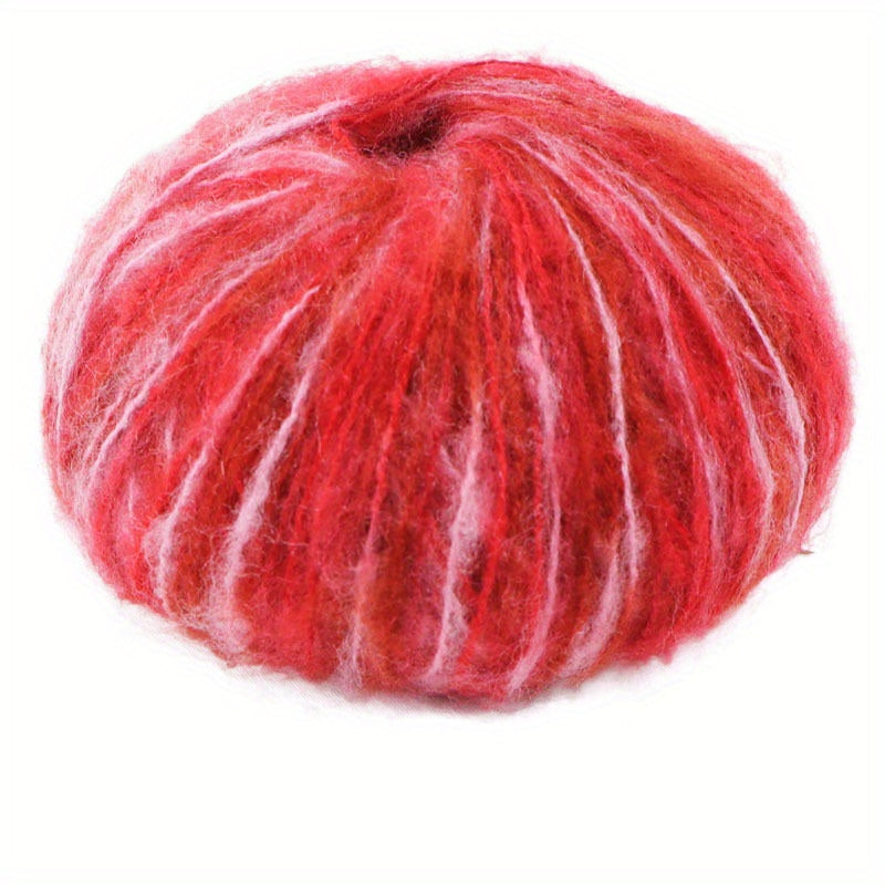 40 Wool 60 Acrylic Mohair Yarn Multicolor for Crafts 25g 166m