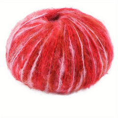40 Wool 60 Acrylic Mohair Yarn Multicolor for Crafts 25g 166m