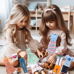 11.5 inch Doll Clothing Set - 25pcs Men's and Women's Tops, Pants, Skirts