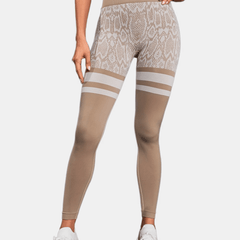 Snake Pattern Sports Leggings High Waist Yoga Pants Women's Activewear