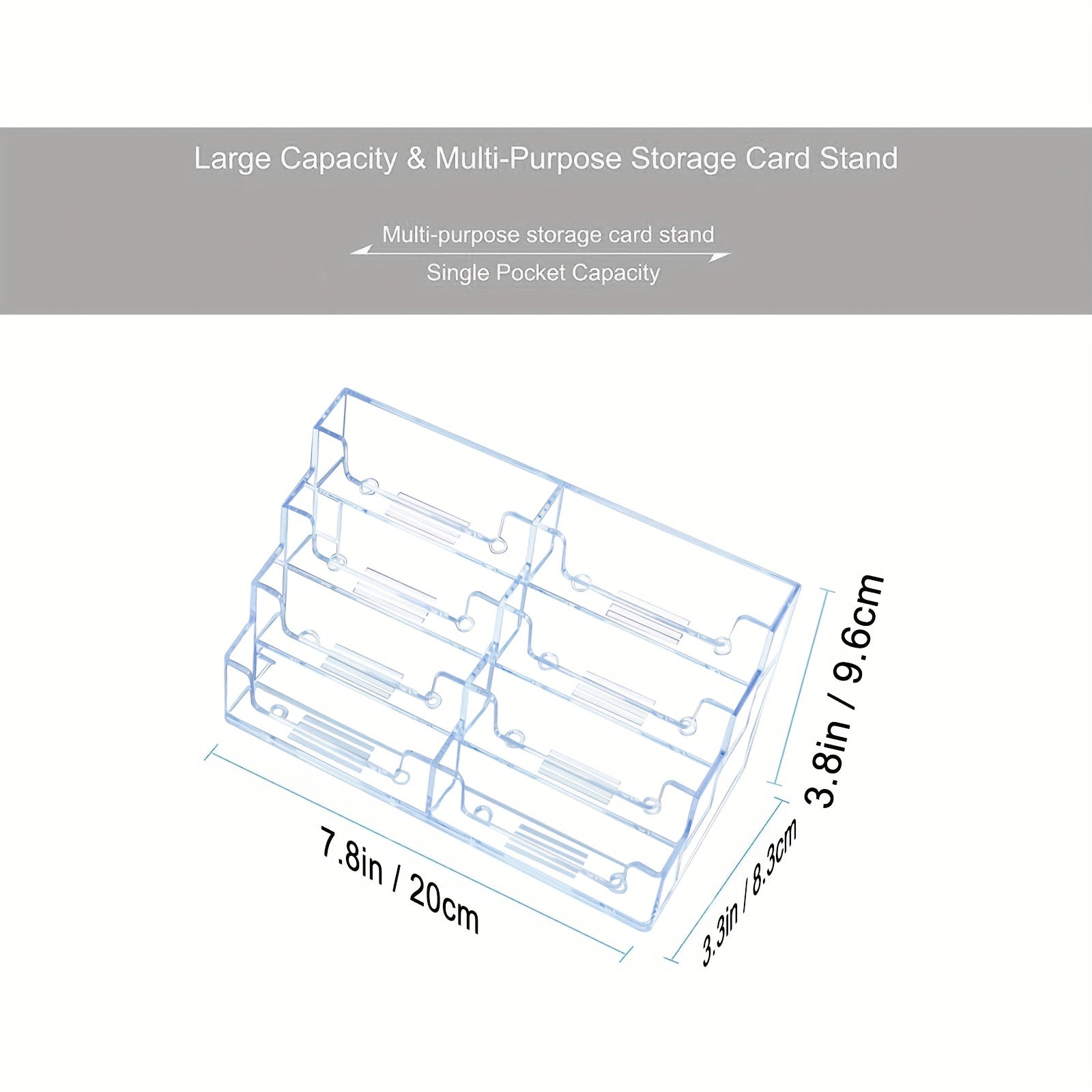 Vertical Business Card Box 4 Layers - Holds 80 Cards/Layer - Counter Display