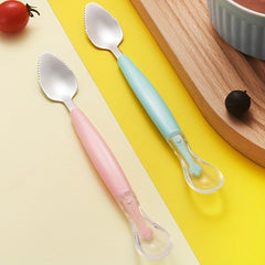 Baby Fruit Mud Scraping Spoon Double-headed 304 Stainless Steel