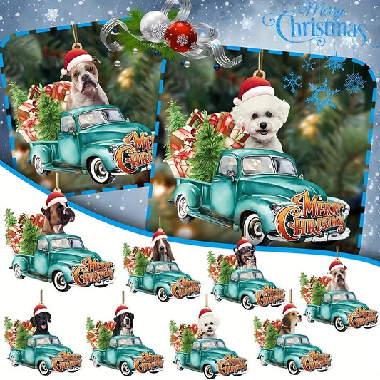 Animal Pattern Acrylic Christmas Tree Decoration Pendant