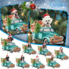 Animal Pattern Acrylic Christmas Tree Decoration Pendant